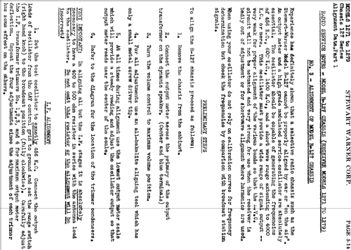 1275 Ch= R-127; Stewart Warner Corp. (ID = 501436) Radio