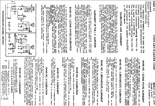 1379 Ch= R-137; Stewart Warner Corp. (ID = 504183) Radio