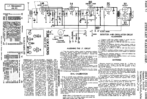 1394D Ch= R-139D; Stewart Warner Corp. (ID = 503970) Radio