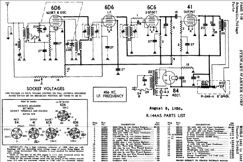 1441 Ch= R-144; Stewart Warner Corp. (ID = 504304) Radio