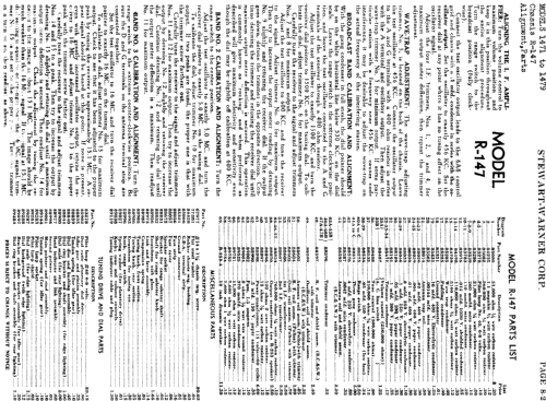1478 Ch= R-147; Stewart Warner Corp. (ID = 505417) Radio
