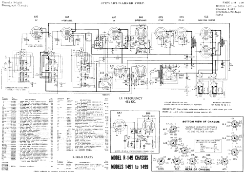 1494 Ch= R-149; Stewart Warner Corp. (ID = 505726) Radio