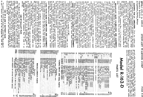 1629D Ch= R-162D; Stewart Warner Corp. (ID = 508154) Radio
