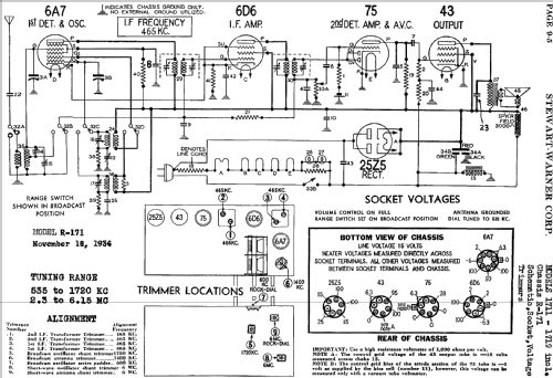 1712 Ch= R-171; Stewart Warner Corp. (ID = 509432) Radio