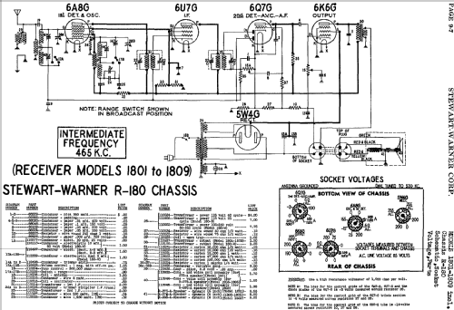 1803 Ch= R-180; Stewart Warner Corp. (ID = 510977) Radio