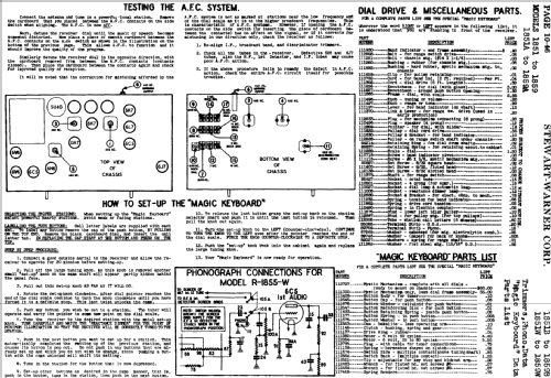 1856 Ch= R-185; Stewart Warner Corp. (ID = 514312) Radio