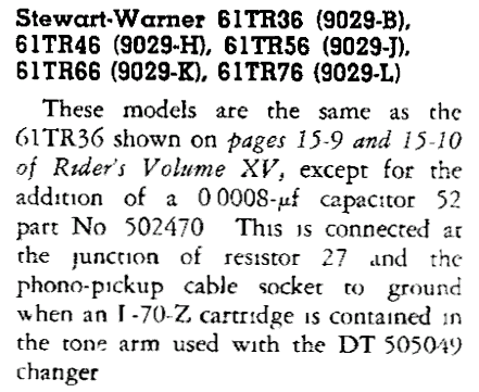 61TR46 9029H; Stewart Warner Corp. (ID = 554451) Radio