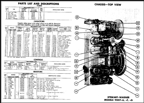 9007-F ; Stewart Warner Corp. (ID = 485240) Radio