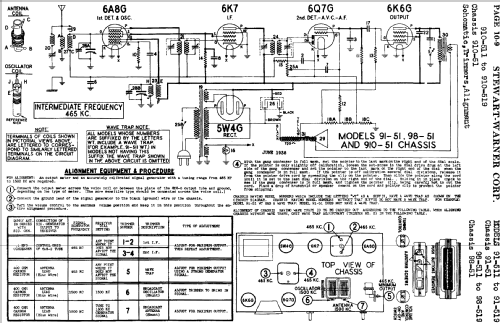 910-513 Ch= 910-51; Stewart Warner Corp. (ID = 518035) Radio