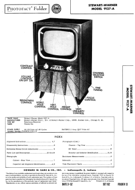 9127-A ; Stewart Warner Corp. (ID = 3032296) Television