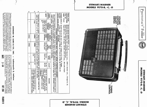 Gadabout 9170-B; Stewart Warner Corp. (ID = 982771) Radio