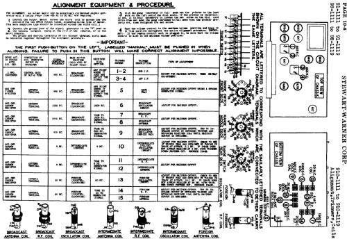 91-111 series chassis; Stewart Warner Corp. (ID = 516500) Radio