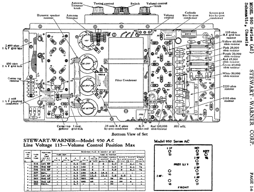 963 draw type chassis; Stewart Warner Corp. (ID = 493155) Radio