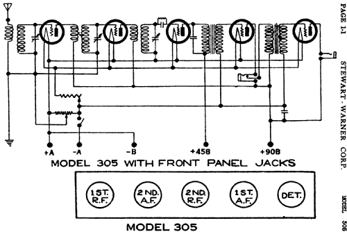 Aeromaster 305; Stewart Warner Corp. (ID = 491204) Radio