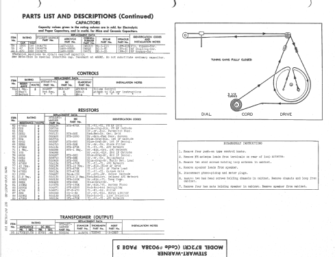 B72CR1 Code 9038A; Stewart Warner Corp. (ID = 1409042) Radio