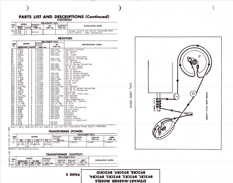 B92CR10 Ch= 9043M; Stewart Warner Corp. (ID = 1301107) Radio