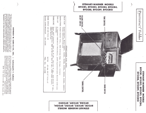 B92CR4 Ch= 9043D; Stewart Warner Corp. (ID = 1301070) Radio