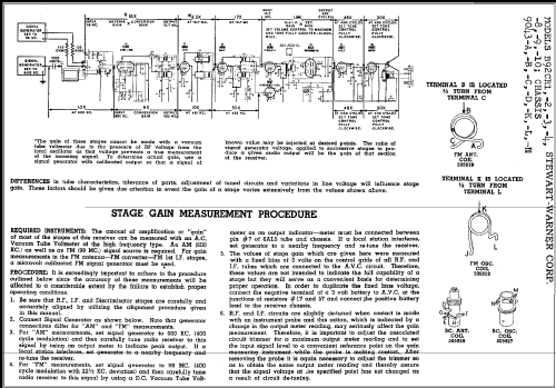 B92CR9 Ch= 9043L; Stewart Warner Corp. (ID = 309562) Radio