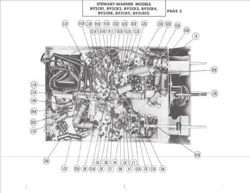 B92CR9 Ch= 9043L; Stewart Warner Corp. (ID = 1301093) Radio