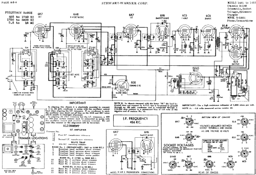 R-148 series chassis; Stewart Warner Corp. (ID = 507761) Radio