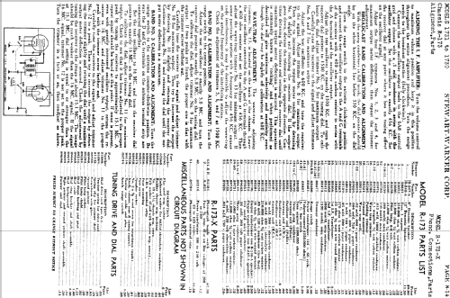 R-173 series chassis; Stewart Warner Corp. (ID = 508586) Radio
