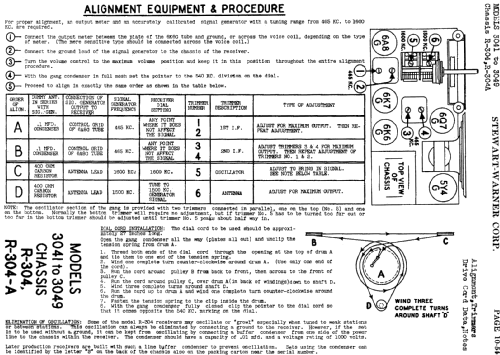 R-304 series chassis; Stewart Warner Corp. (ID = 514704) Radio