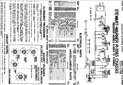 R-3581S Ch= R-358S; Stewart Warner Corp. (ID = 549322) Radio