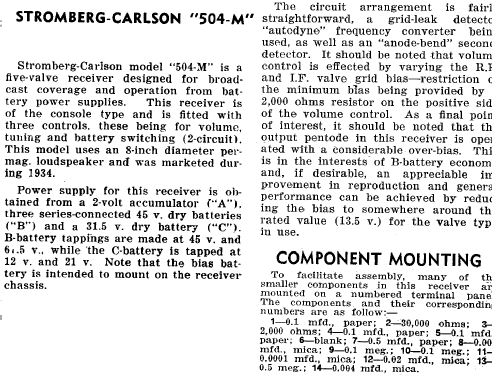 504M; Stromberg-Carlson (ID = 1945253) Radio