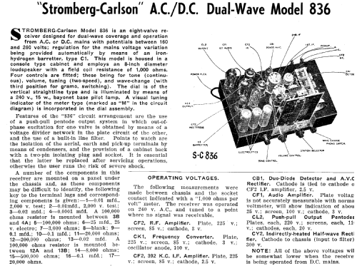 836; Stromberg-Carlson (ID = 2215727) Radio