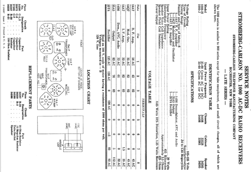 1000-H ; Stromberg-Carlson Co (ID = 1268975) Radio