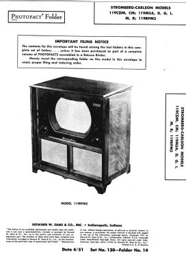 119RPM2 Ch= 112114; Stromberg-Carlson Co (ID = 2902566) Television