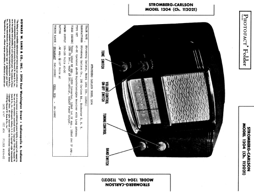 1204 Series # 10-11; Stromberg-Carlson Co (ID = 953334) Radio