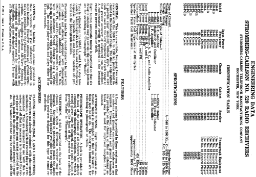 520-H ; Stromberg-Carlson Co (ID = 1265555) Radio