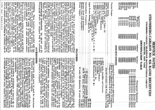 925-PFM ; Stromberg-Carlson Co (ID = 1540180) Radio