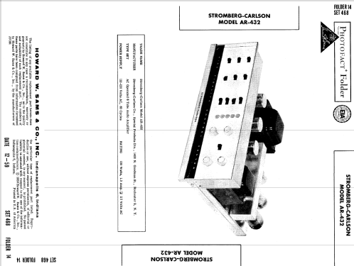 High Fidelity Control Center AR-432; Stromberg-Carlson Co (ID = 607922) Ampl/Mixer
