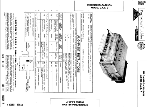 C.A.R.7 ; Stromberg-Carlson Co (ID = 596333) Autoradio