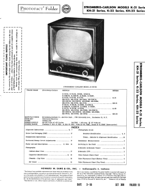 K21HB Series K-21; Stromberg-Carlson Co (ID = 2752436) Televisore