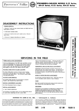 K-21CM Series K-21; Stromberg-Carlson Co (ID = 2752353) Television