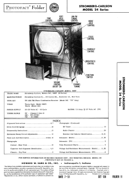 Models 24C ; Stromberg-Carlson Co (ID = 2937114) Television