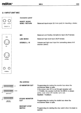Revox Broadcasting Console - Rundfunk Mischpult MB-16; Studer-Revox; (ID = 2750281) Ampl/Mixer