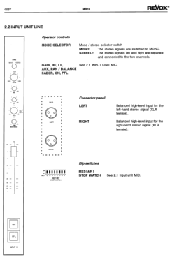 Revox Broadcasting Console - Rundfunk Mischpult MB-16; Studer-Revox; (ID = 2750282) Ampl/Mixer