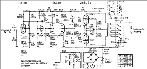 Revox HiFi-Endverstärker 59-E; Studer-Revox; (ID = 896570) Verst/Mix