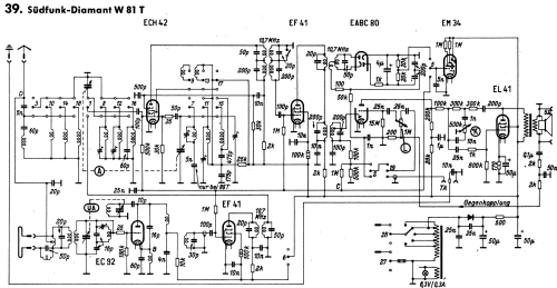 Diamant W81T; Südfunk-Apparatebau, (ID = 753840) Radio