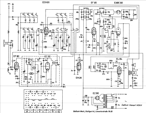 Diamant W810K; Südfunk-Apparatebau, (ID = 460465) Radio