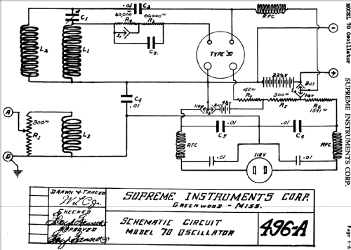 Oscillator 70; Supreme Instruments (ID = 757087) Equipment