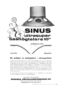Sinus Högtalarelement Ultrasuper bashögtalare; Svenska (ID = 2904529) Parleur