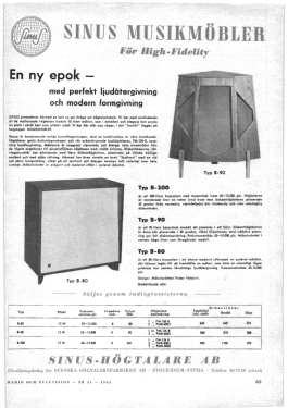 Sinus 'Musikmöbler' högtalare B-200; Svenska (ID = 2924361) Speaker-P