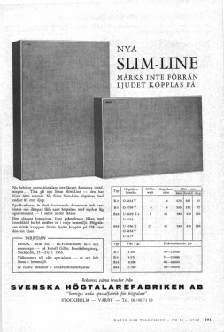Sinus 'Slim Line' högtalare B-24; Svenska (ID = 2927149) Speaker-P
