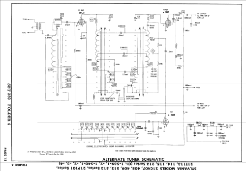 21C407 Series Ch= 1-540-1; Sylvania Hygrade, (ID = 2542778) Television