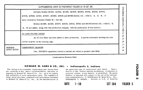 21C510 Series Ch= 1-532-9; Sylvania Hygrade, (ID = 2506080) Television